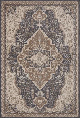 Produktbild von Hanse Home Terrain Designer Kurzflor Teppich Orken Creme Schwarz Braun