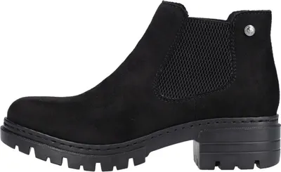Zdjęcie produktu dla Rieker Chelsea Boots damskie tekstylne czarne Rozmiar: 41