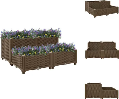 Produktbild von vidaXL Hochbeet 80x80x38 cm Polypropylen -  Blumentöpfe & Pflanzgefäße