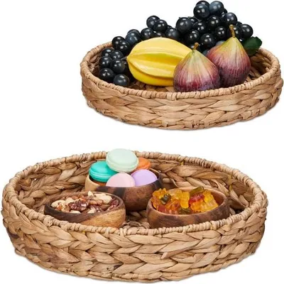 Produktbild von 2-teiliges Tablett-Set aus Wasserhyazinthe