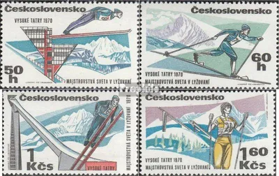 Produktbild von Briefmarken Tschechoslowakei 1970 Mi 1916-1919 (kompl.Ausg.) postfrisch Ski