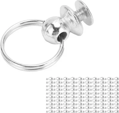 Produktbild von Kugelschrauberringe 8mm - Hochglanz Kupfer - Gesperrter Ring - Schraubenschlüsselring - Portemonnaicase Handyhülle Dekoration - Silber.