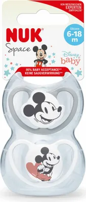Image de NUK Disney Mickey Space Sucettes en silicone 2 pcs 6-18
