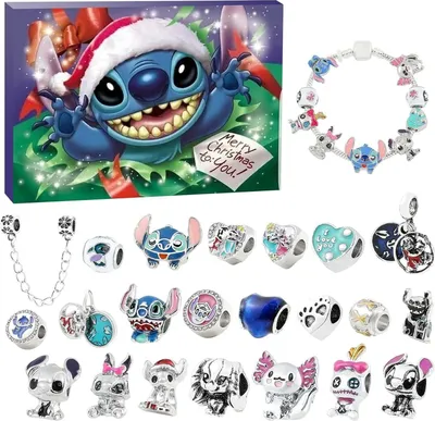 Produktbild von Schmuck-Adventskalender 2024 mit 24 Türchen, Schmuckherstellung, niedliche Cartoon-Minifiguren, Puppe