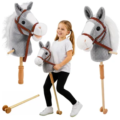 Produktbild von Hobby Horse Steckenpferd, Grau, 100 cm, mit Soundeffekten