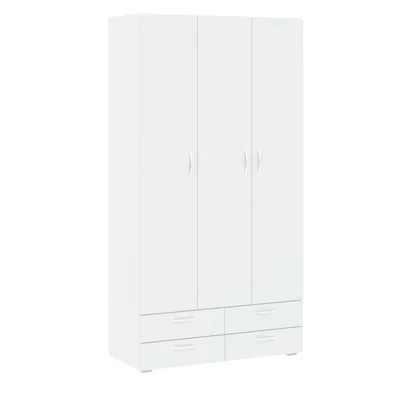 Produktbild von Dreitüriger Kleiderschrank 111 cm mit Schubladen RICHLAND - weiß
