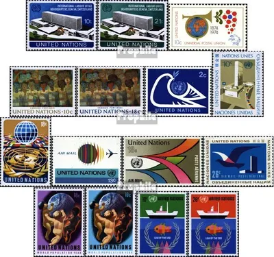 Produktbild von Briefmarken UNO - New York 1974 Mi 264-278 (kompl.Ausg.) Jahrgang 1974 komplett postfrisch Sondermarken