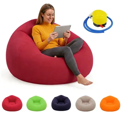 Produktbild von Aufblasbarer Sitzsack mit Pumpe, tragbar und waschbar