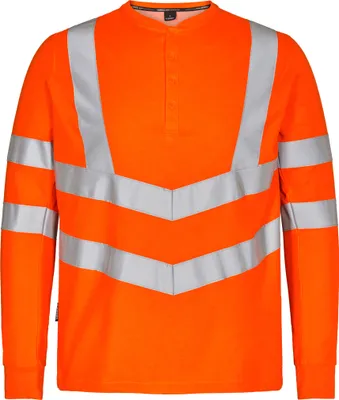 Produktbild von F. Engel Safety Grandad langarm-Shirt, Orange, Gr. XS