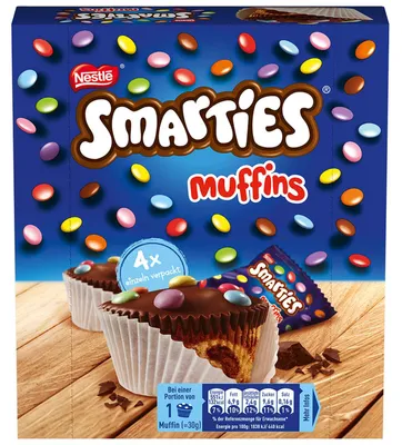 Obrázok produktu pre Smarties mini muffiny z mramorového cesta s horkou čokoládou 4 x 30 g