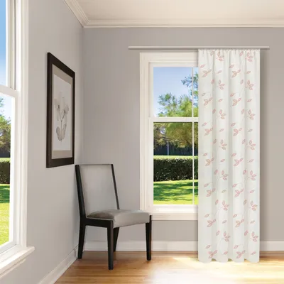 Immagine prodotto di Sciarpa Gerster con coulisse, 100% cotone, GOTS L = 140 x H =245 cmTessuto trasparente Floreale rosa scuro