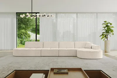 Produktbild von ALTDECOR Ecksofa in L- Form TARO-L3 - 413x171x79,5 cm Beige - Corner Sofa Bett Eckcouch Couch Wohnlandschaft Cauchsofa