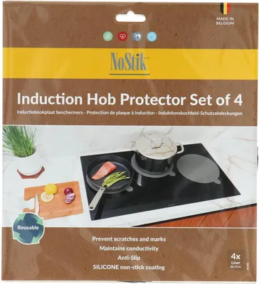 Produktbild von NoStik Induktionskochfeld Schutzmatten Silikon 4er-Set Multicolor