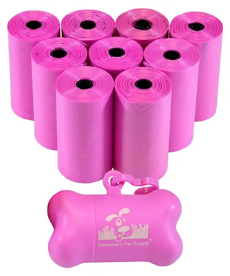 Produktbild von 180 Haustierkotbeutel, Hundekotbeutel, Großpackung Kotbeutel mit Leinenclip und