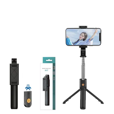Produktbild von ANTCOOL 3-in-1-Selfie-Stick, erweiterbarer Selfie-Stick, mit kabelloser Fernbedienung und Stativ, tragbar, leicht