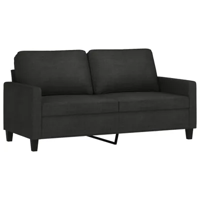 Zdjęcie produktu dla vidaXL 2-osobowa sofa czarna 140 cm tkanina