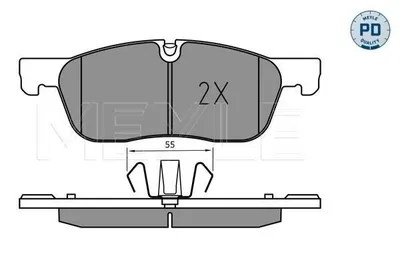 Produktbild von MEYLE 025 221 4519/PD Bremsbeläge Vorne für LAND ROVER Range Rover Evoque (L538) für JAGUAR F-PACE (X761)