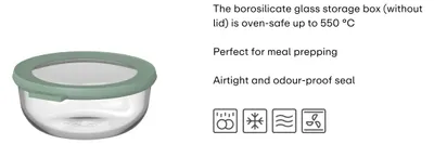 Productafbeelding van Cirqula glazen vershouddoos 500 ml - Nordic sage