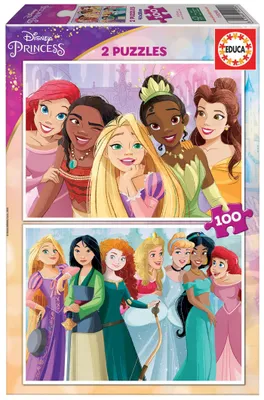 Image de Puzzle 2x100 pièces Disney Princess Educa 19298