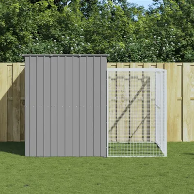 Immagine prodotto di Cuccia per cani con corridoio Grigio chiaro 214x253x181 cm Acciaio zincato