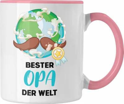 Produktbild von Trendation - Bester Opa Der Welt Geschenk Tasse Kaffeetasse Spruch Lustig von Enkel zum Geburtstag Weihnachten (Rosa)
