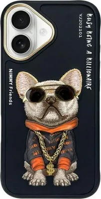 Produktbild von Nimmy Iphone 16 6.1 Hülle Schwarz/Schwarz Brille Cool Dog
