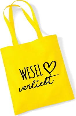 Produktbild von Huuraa Jutebeutel Wesel verliebt 10 Liter Yellow Baumwolle Tasche Geschenkidee
