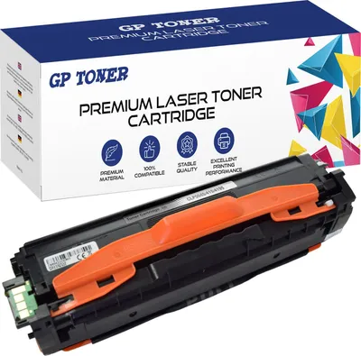 A toner cartridge and its box are displayed.