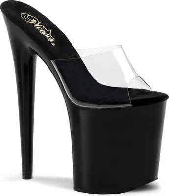 Produktbild von FLAMINGO-801 Herren Slipper von Pleaser, Transparent Schwarz , EU 40, US 10