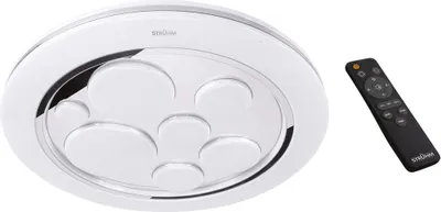 Zdjęcie produktu dla Plafon LED okrągły z pilotem DROPS biały 24W Odcienie bieli 1460lm tworzywo sztuczne wym:5,8x39x39cm IP44 Struhm