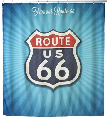 Produktbild von Wenko Original Wenko Duschvorhang Antischimmel Vintage Route 66