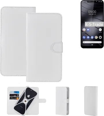 Produktbild von K-S-Trade Handy Hülle Schutz Hülle kompatibel mit Gigaset GS195 Cover Case Bookstyle Bumper weiß 1x