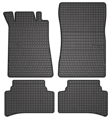 Image de Tapis de sol en caoutchouc pour Mercedes C W202 1993-2000 (break/berline) – 4 pièces, noirs, sur mesure