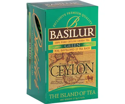 Produktbild von Basilur -Ceylon-Hochgebirgs-Grüntee ohne Zusätze GRÜN in Beuteln 20x1,5g
