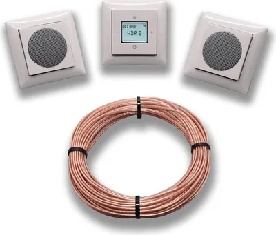 Produktbild von Busch Jäger Unterputz Digitalradio Unterputzradio 8215 U (8215U) alpinweiß Balance Si + 2 x Lautsprecher + Radioeinheit + Bedienelement + 3 x 1fach Rahmen + 10 M Lautsprecherkabel 2x0,75 mm²