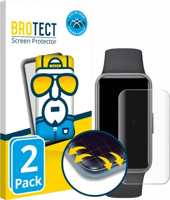 Produktbild von 2x BROTECT Fullscreen Schutzfolie für Huawei Band 10 Displayschutz Folie Fullcover Klar Transparent