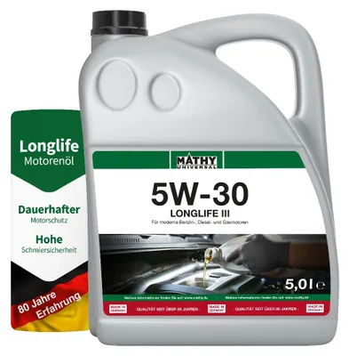 Produktbild von MATHY SAE 5W-30 Longlife III 5,0 l - Synthetisches HC-Motoröl