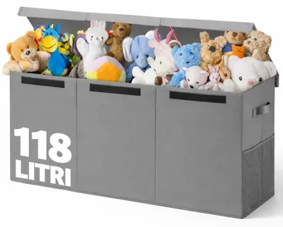 Obrázok produktu pre Úložné boxy BAKAJI pre deti, úložný box s vekom a 3 priehradkami