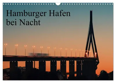 Produktbild von Hamburger Hafen bei Nacht (Wandkalender 2027 DIN A3 quer), CALVENDO Monatskalender