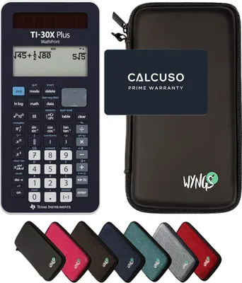 Produktbild von TI-30X Plus MathPrint inkl. WYNGS Schutztasche Schwarz - Wissenschaftlicher Taschenrechner - Basic Set