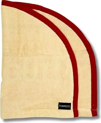 Produktbild von SAUNAGUT® Sauna Wedeltuch Torreoo elfenbein-rot