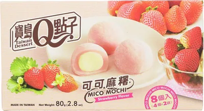Obrázek produktu pro Tchajwanský dezert Mico Mochi jahoda 80g