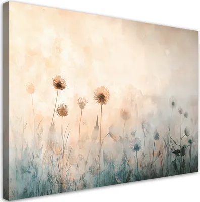 Produktbild von Leinwandbild Wiese, Löwenzahn 120x80 Feeby Beige bild für die wand bereit zum aufhängen