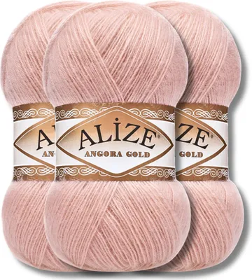 Produktbild von Alize 3x 100g Angora Gold Wolle, Uni, Häkeln, Stricken (161)