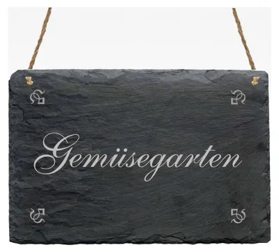 Produktbild von Schiefertafel « GEMÜSEGARTEN » - Schild für Gärtner - Dekoschild für Garten und Gewächshaus