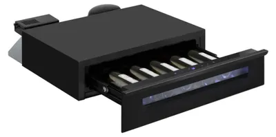 Produktbild von Amica WK 341 400 S, Weinkühler mit Kompressor, Integriert, 5 Flasche(n), G, Innenbeleuchtung, Schwarz