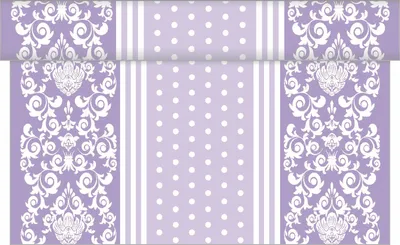 Produktbild von Sovie HOME Tischläufer Bine in Lila aus Linclass® Airlaid 40 cm x 4,80 m, 1 Stück - Ornamente