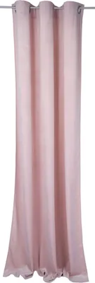 Imagen del producto de TOM TAILOR. Cortina opaca con lazadas, terciopelo francés, color rosa, 135 x 245 cm