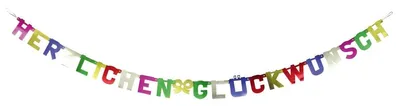 Produktbild von Partygirlande "Herzlichen Glückwunsch