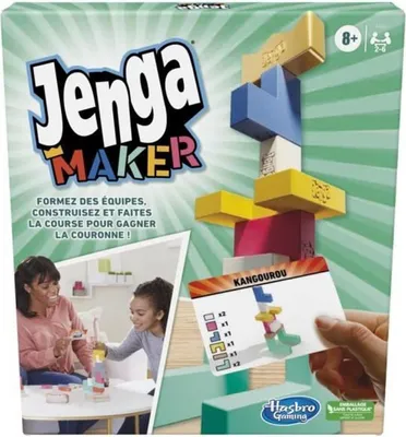 Obrázek produktu pro Jenga Maker, stohovací věž s bloky z pravého masivního dřeva